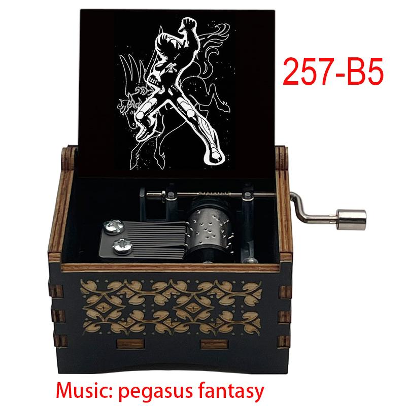 Droppshipping Vintage Wooden Anime Saint Seiya Wind Up  Pegasus Fantasy Music Box Special Fans Souvenir Best Friends Gift