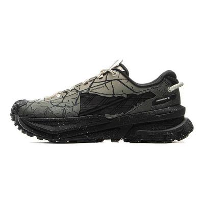 Scarpe da Trekking Outdoor Li Ning CF Confortevoli Piede Completo Antiscivolo Supporto Durevole Taglio Basso Unisex Scarpe da Trekking Grigio Nero AHTU025-2