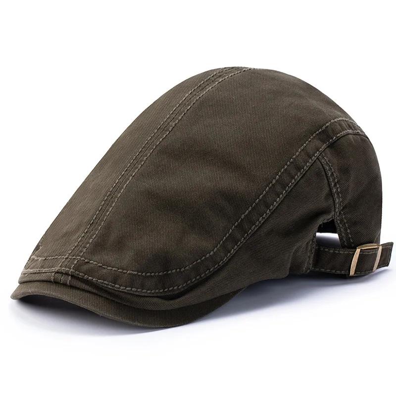 Spring Cotton Beret Dad Casual Newsboy Hat Big Head Man Oversize Flat Peak Painter Cap Summer Beret Male 62cm Hats M Head 56-58cm