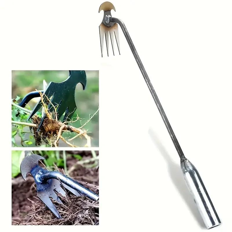 Portable Manual Hoe Weeding Puller Manual Small Hoe Gardening Tool Lawn Root Remover For Gardening Outdoor Digging Tool