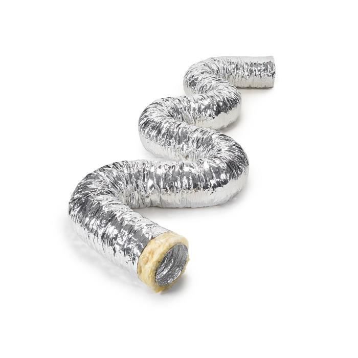 Tuyau flexible isolé en aluminium - STERR - IAL100 5 - 5 m - 100 mm - Intérieur