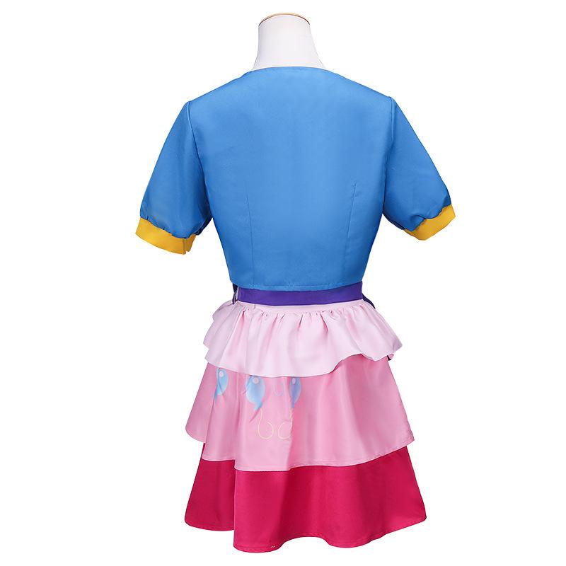 Anime Little Pony Pinkie Pie Cosplay Costume Fashion Uniform Suit Outfit Halloween Christmas Party Lovely Princess Costume