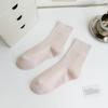 Women's White Long Cotton Mid-Tube Socks - Trendy Japanese-Inspired Summer Style with Loose Fit