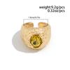 Fashion Metal Geometric Crystal Open Rings for Women Men Vintage Gold Color Zircon Liquid Wide Finger Rings Party Jewelry Gifts