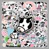 50PCS Cow Graffiti Stickers: Cute Cartoon Animal Decorations for Phone Cases, Water Bottles, and Notebooks.
