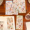 Cartoon Animal Scrapbooking Sticker Transparent Decorative Sticker for DIY Craft Journaling Scrapbook Journal Planner