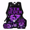 3PCS Numbered 6&7 Pattern Backpack Set | The Perfect Choice for School & Travel