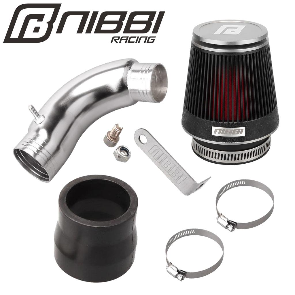NIBBI High Flow CNC Air Filter 48mm Aluminum Curve Pipe Intake Manifold Kit for Honda Yamaha GY6 Scooter Engine Carburetor Inter