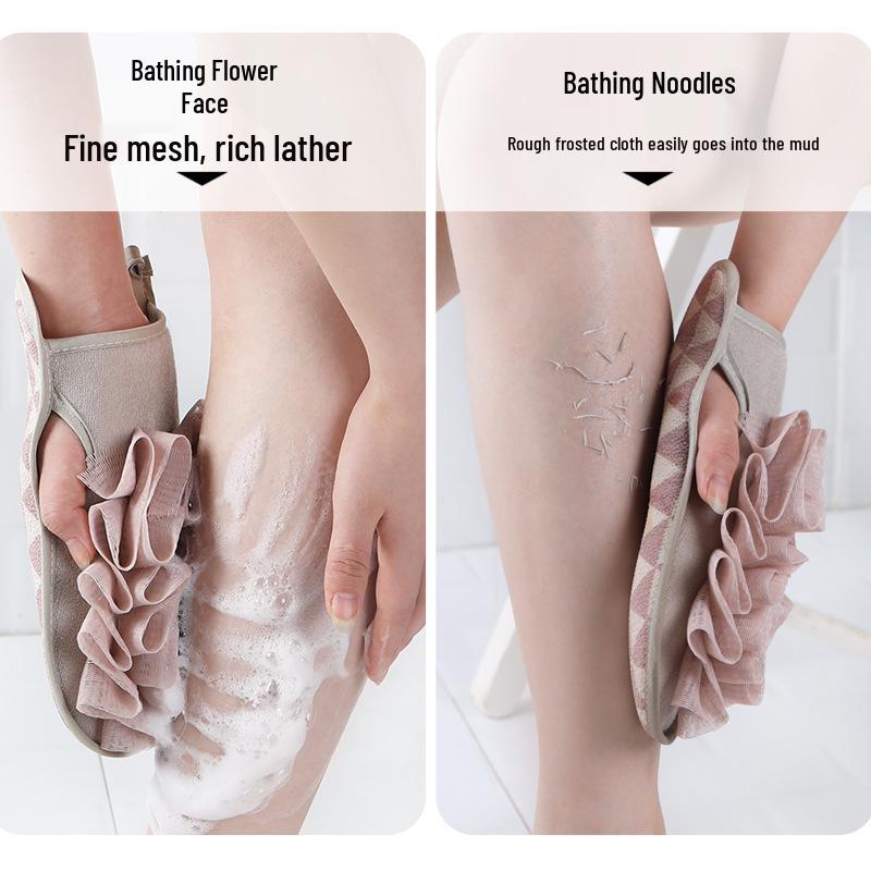 Dual-Use Coarse Grit Exfoliating Mitt – Powerful Mud Removal Bath Towel for Adults