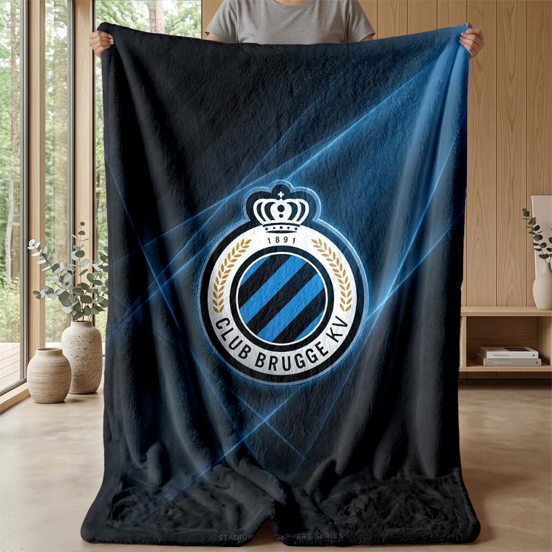 Coperta morbida in pile flanella Club Brugge FC Leggera Accogliente Calda Coperta da lancio per Divano Letto Decorazione Casa