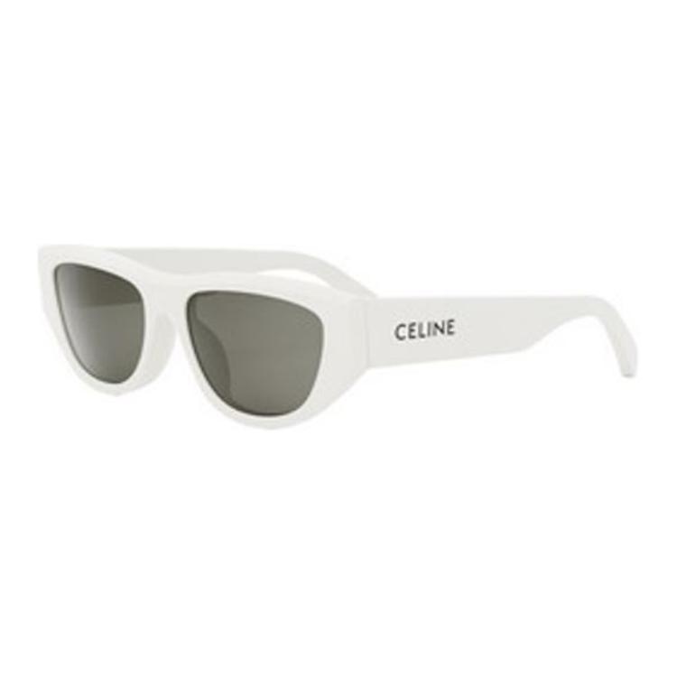 

Celine Logo Oval Sunglasses Women sunglasses White CL40278U5525A Brown Eyeglass Pouch