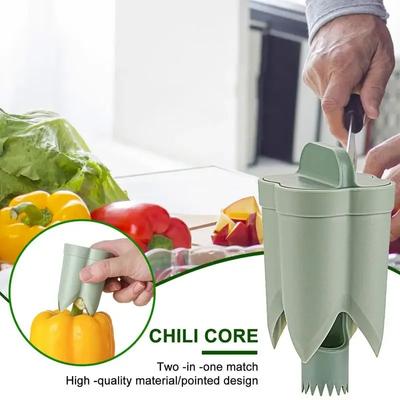 Cortador de Pimentas Removedor de Sementes de Pimentas Jalapeño Pepino Tomate Dessemeador Separador de Sementes em Sino Cortador Utensílio de Cozinha