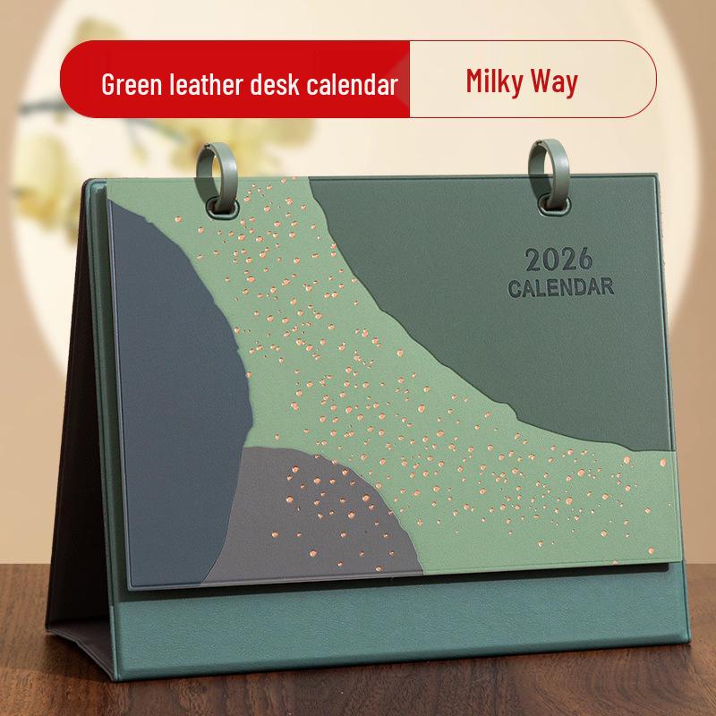 

2026 Year of the Horse Leather Desk Calendar: Customizable High-End Planner & Desktop Ornament
