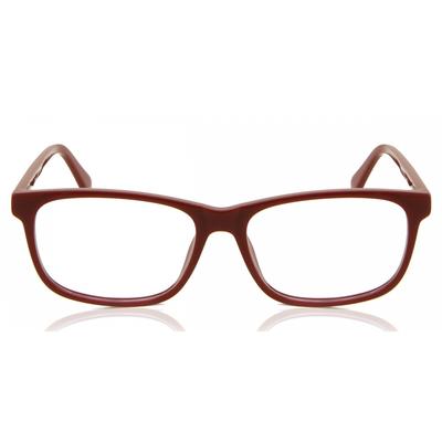 Full Rim Square Shiny Red Smartbuy Collection Jing Am70c Fashion Unisex Eyeglasses