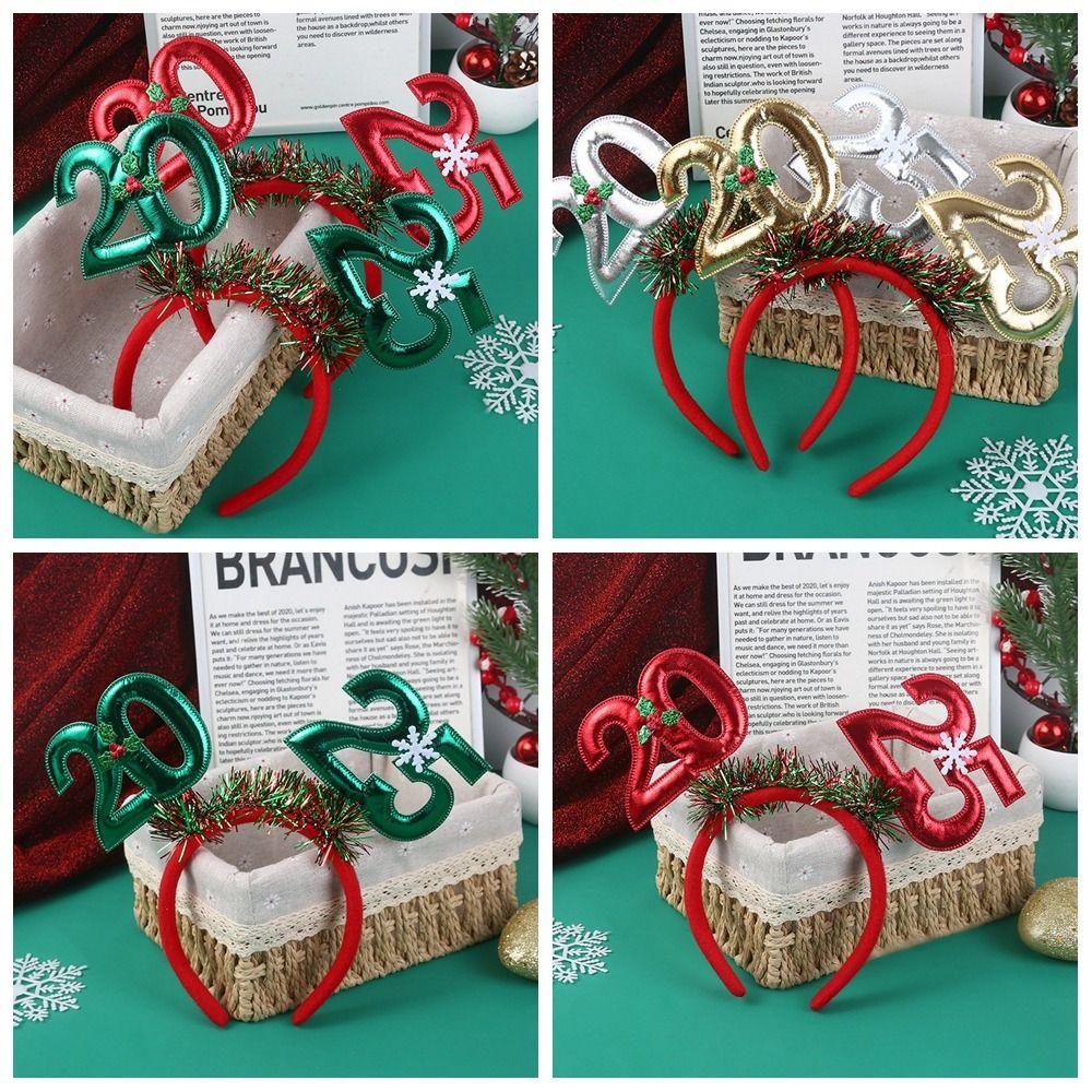 Letter 2025 Happy New Year Headband Plastic New Year Headdress Cute Christmas Headpiece Children
