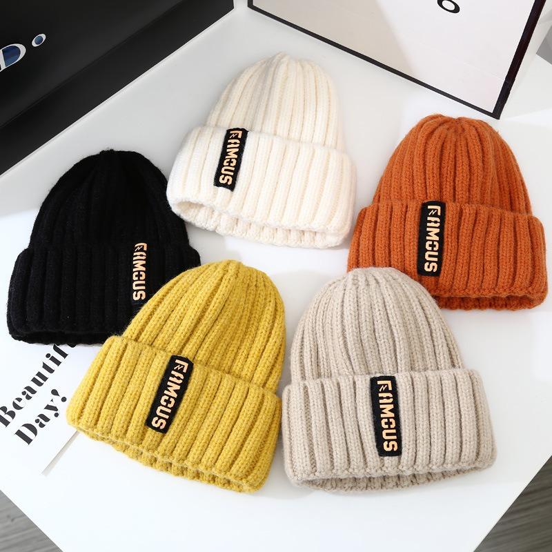 Autumn and winter hats women's versatile fashion long-standard wool hats winter warm ear protection bag head knitted hat