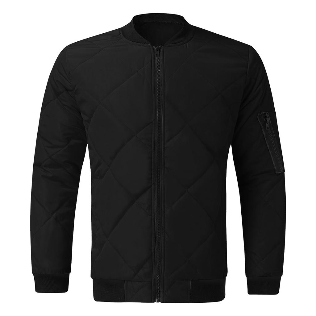 Pánská podzimní zimní zateplená bunda na zip sbalitelná lehkým kabátem