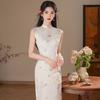 White Sleeveless National Style New Chinese Suzhou Long Cheongsam Improved Young 1011 New Women's High Sense Summer