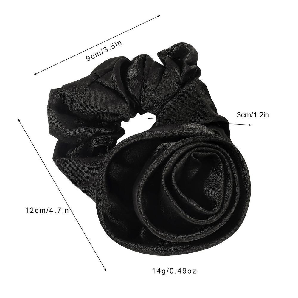 Flower Design Korean Hair Bands Satin Material Big Flower Scrunchies Satin Hair Rope  Korean Style