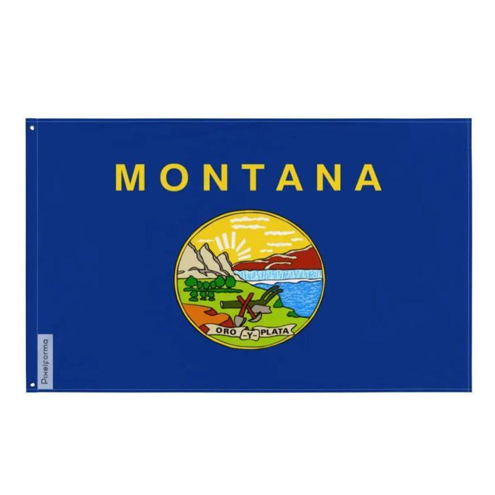 Drapeau - Montana - 90 x 150 cm - Polyester - Impression recto/verso - Œillets en fer