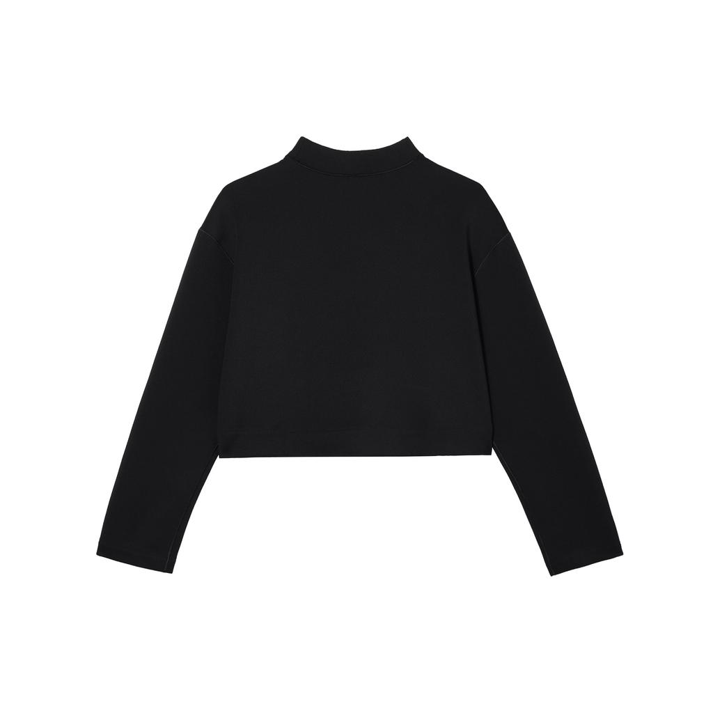 Nike FutureMove Cropped Loose Casual Sweatshirt Women Tops Black FN2793-010