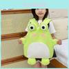 New Colorful Cartoon Frog Design Kids Backpack Cute Nylon School Bag For Boys And Girls