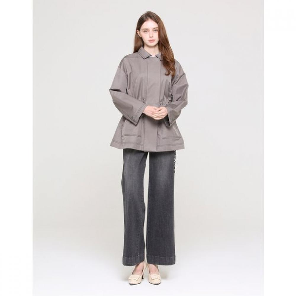 SON JUNG WAN Banding Short Trench Jacket Zjk6363010