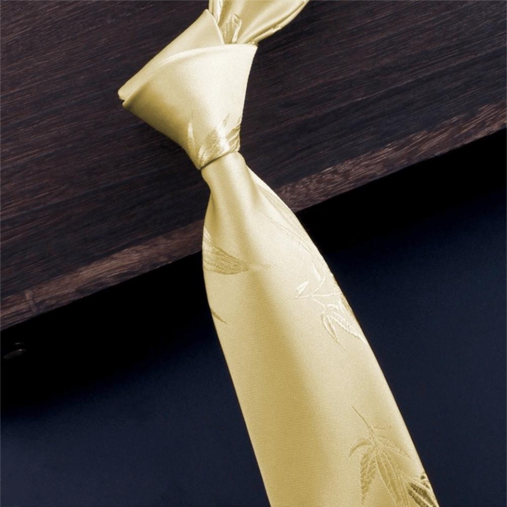 Floral Pattern Formal Business Necktie Leaves Printed Jacquard Necktie  British Style