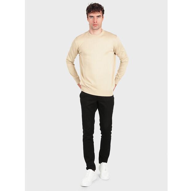 Evenemen Round Neck Beige Sweater