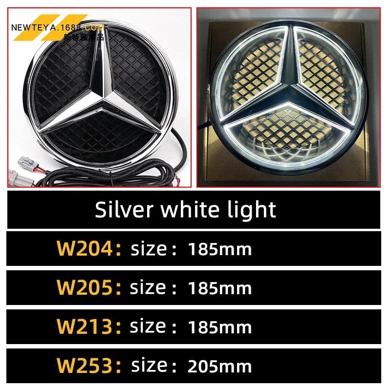 Car Front Grilled Star Emblem LED Illuminated Logo White Blue Red Light for Mercedes Benz W253 W204 W205 W213 Glc Gle W166 W176