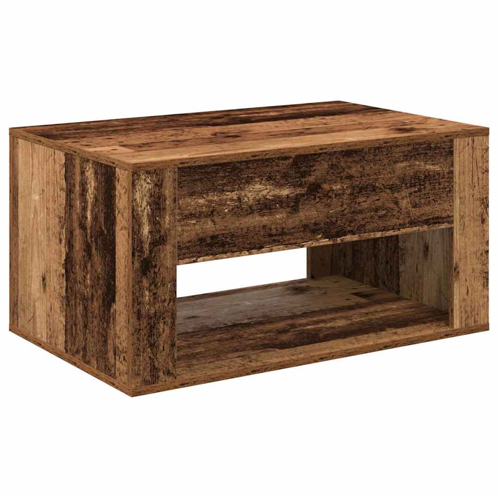 Coffee Table with Drawers Reclaimed Wood Look 80 x 50 x 40 cm Particleboard