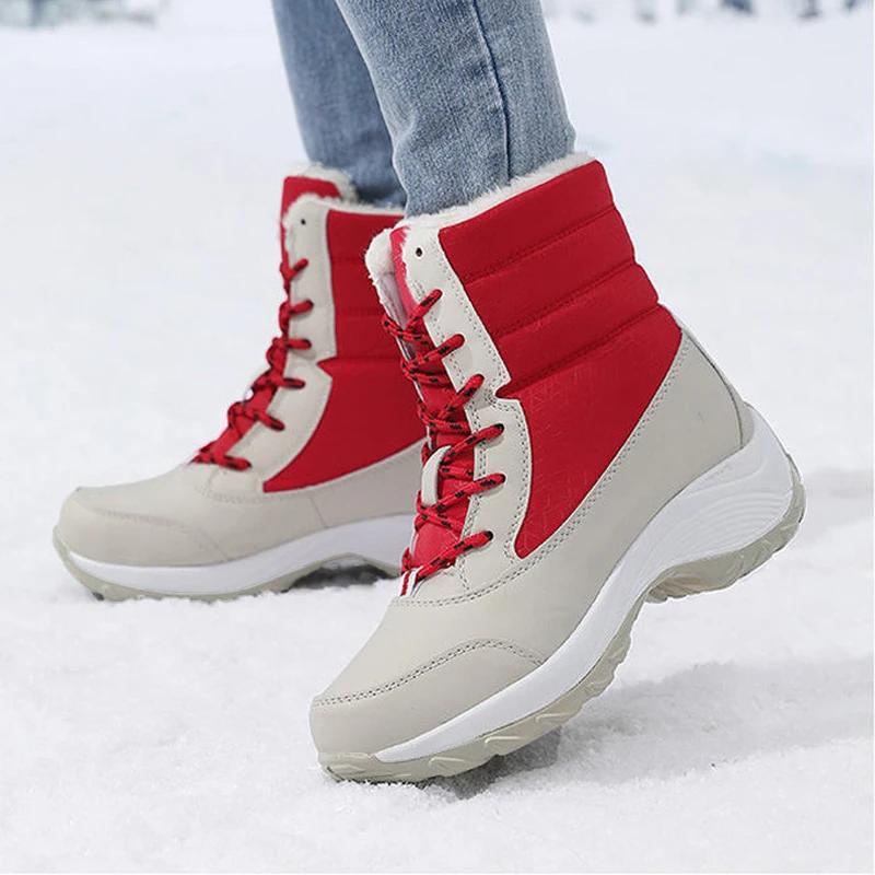 

Women Platform Boots Winter Walking Shoes for Woman Plush Keep Warm Thigh High Boots Outdoor Winter Snow Black Ankle Boots 2025 36