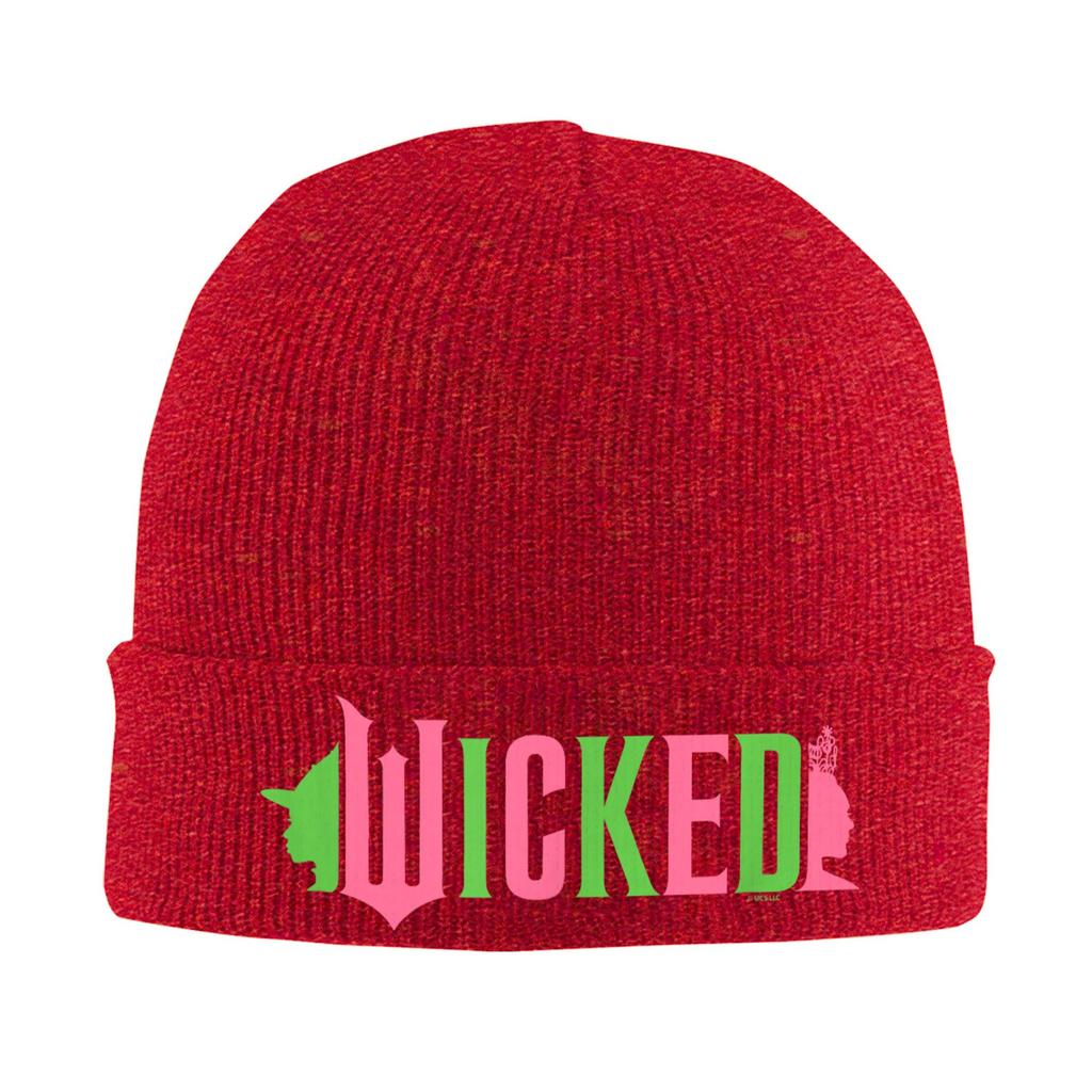 Wicked Pink And Green Logo Beanie Hats Bonnet Hats Adult Unisex Street Y2K Outdoor Knitted Hat Autumn Winter Design Warm Caps