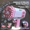 40 Hole Handheld Massive Foaming Space Light Bubble Machine Electric Children's Toys Without Battery Without Bubble Water