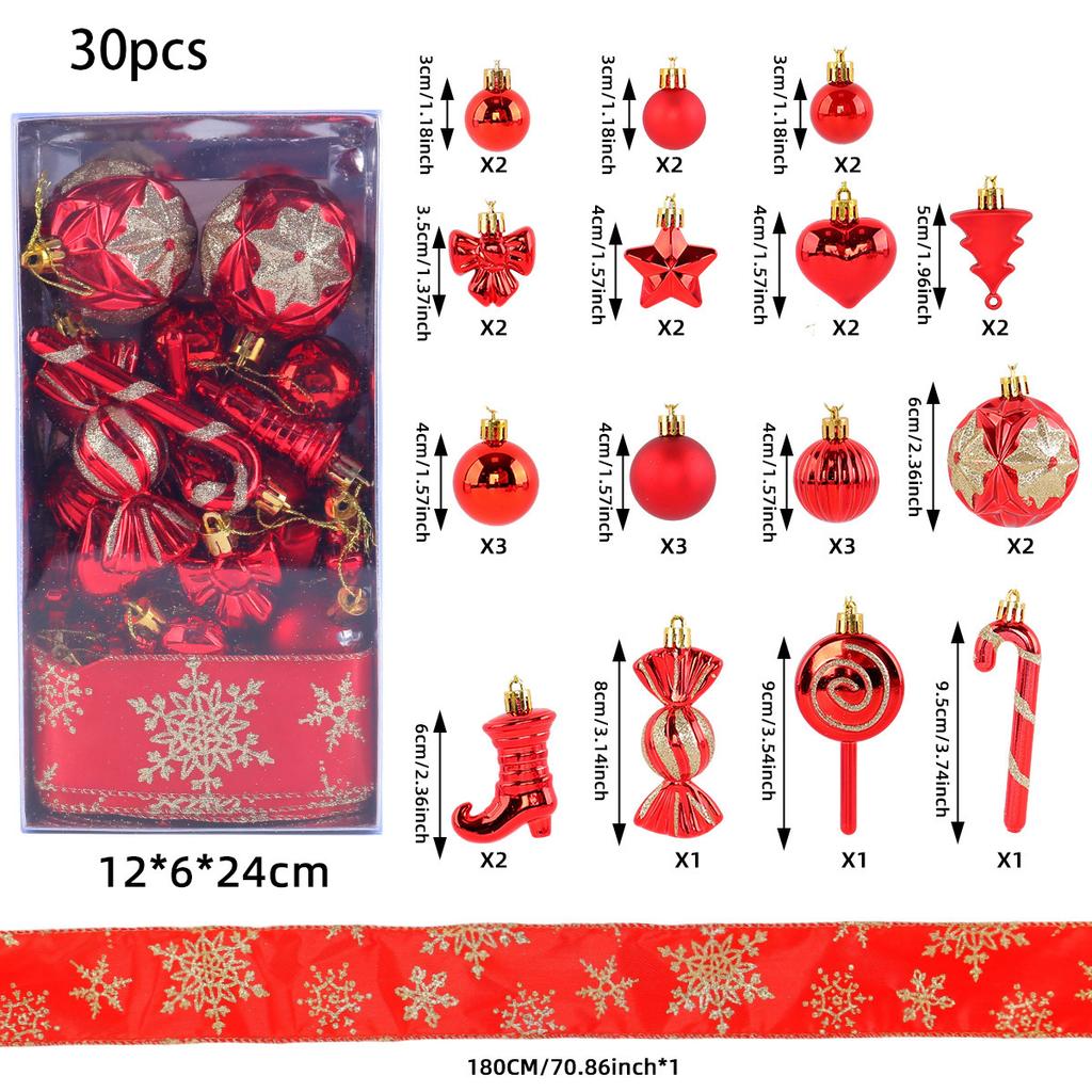 Christmas Balls Ornaments Delightful Classic Gift Set Shatterproof Plastic Decor for Xmas Tree Holiday Wedding Party Decorations