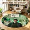 Round Rug Custom NameAlex Warren Pattern Non Slip Carpet Home Floor Decor