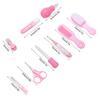 9 Stück Praktisches Tägliches Baby Nagelknipser Schere Haarbürste Kamm Maniküre Pflege Set Rosa