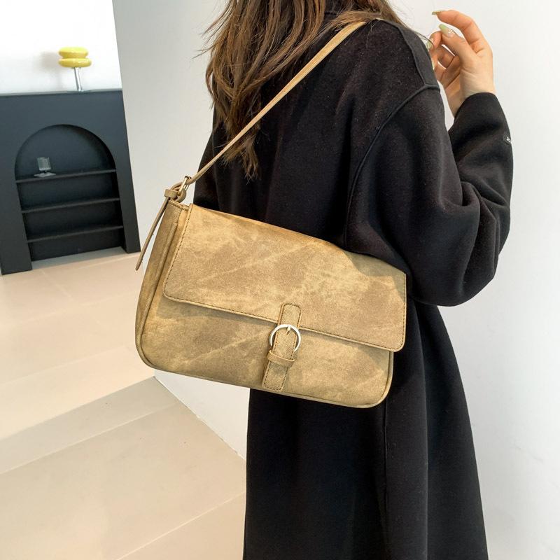 Leisure Soft Leather Shoulder Bag, Envelope Bag, Large Capacity for Work and Commuting Cross-body Bag