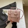 Schoolbag Korean version bow backpack bag women's new foreign style college style girl backpack texture crossbody shoulder bag women