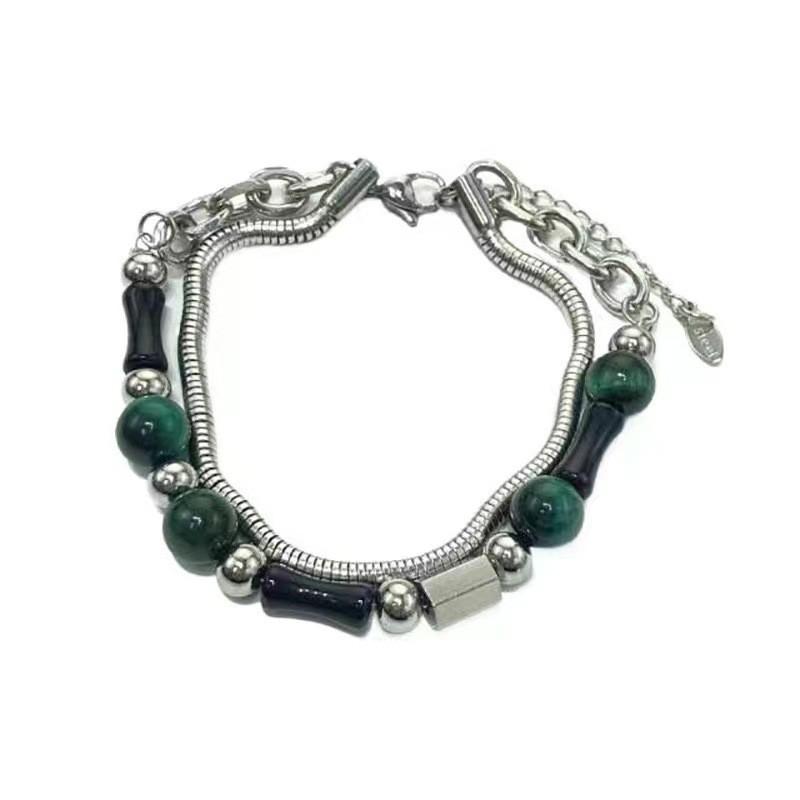Titanium Bracelet Steel For Women Summer 2024 Unique Double Design Layer