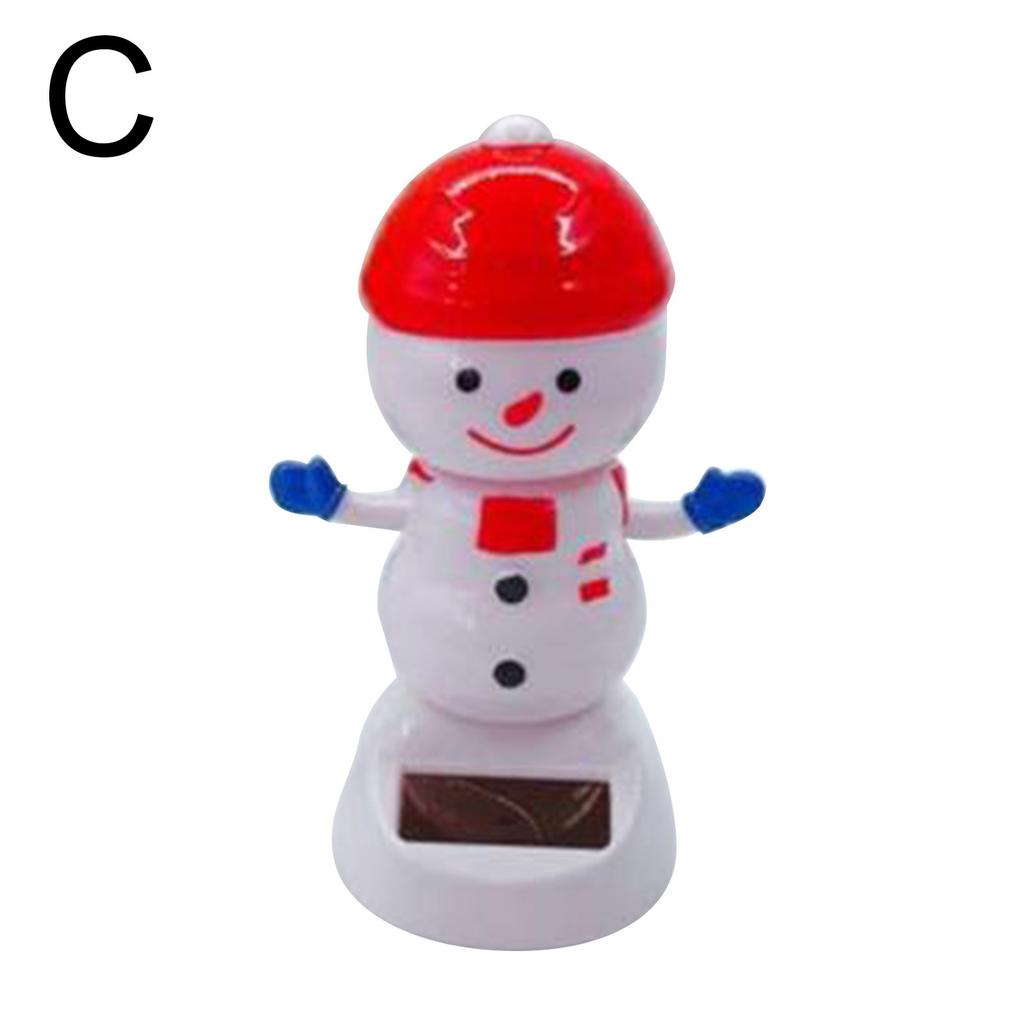 2022 Christmas Cute Car Ornament Solar Dancing Christmas Tree Snowman Santa Claus Elk Automatic Swing Car Interior Decoration