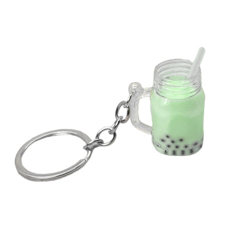 Roztomilý přívěsek na klíče Bubble Tea Kawaii přívěsek na batoh Mini přívěsky šálků Dárky pro páry