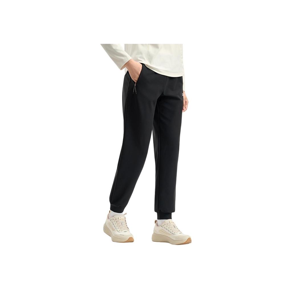 FILA Fitness Series Simple Solid Color Fashion Casual Versatile Classic Comfortable Tapered Knit Sports Pants Women bottoms A11W541612FBK