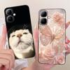 For Infinix Smart 20 X6840 X6840B Cute Flower Butterfly Cat Painted Case For Infinix Smart20 Black Silicone Soft Phone Cases