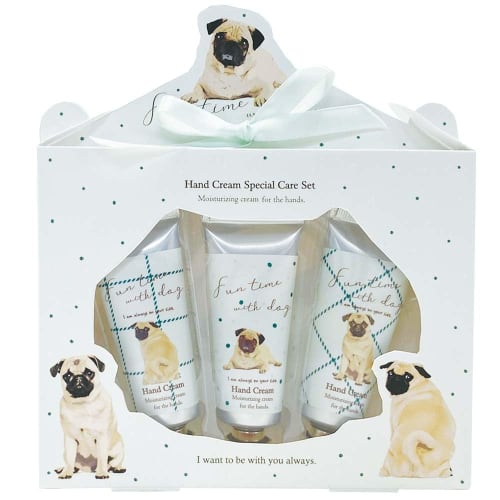 Cozy Company Hand Cream 3-Piece Special Care Set, Perfect Birthday Gift for Women, Pug Green Scent, 172652
