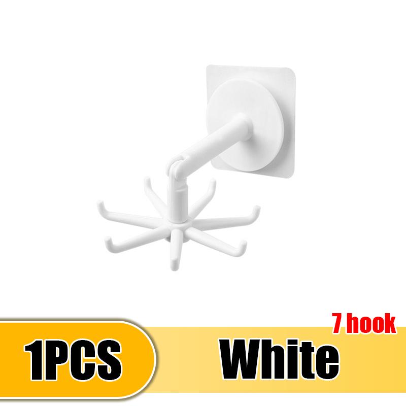 

Kitchen Hook Multi-Purpose Hooks 7-claw 360 Degrees Rotated Rotatable Rack Spoon Hanger Utensils Storage Organize Accessories