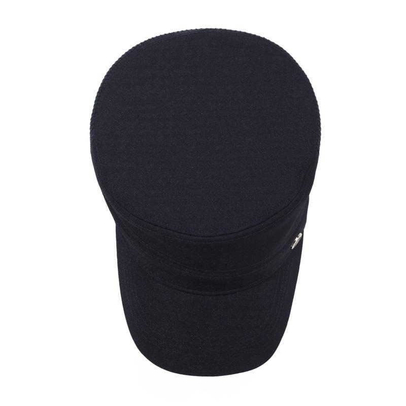 Men's Spring Summer Net Cap Flat Top Cap Outdoor Sun Hat Middle-Aged Breathable Cap