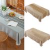 Table Runner With Fringe Long Natural Tassels Table Cover Washable Poly Cotton Tablecloth For Family Gatherings