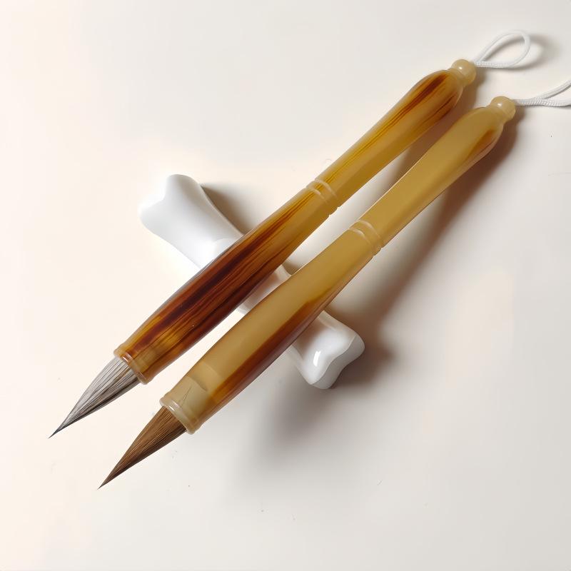 Small Case Pen Wolf Hair Snow Fox Hair Small Case Brush Study Four Treasures Small Case Calligraphy Brush