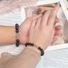 Original Partner-Stil Goldener Rutilquarz & Goldener Obsidian Kristall Perlenarmband - Einzigartiges Schmuckgeschenk
